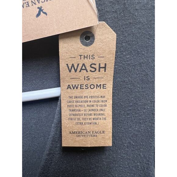 AE Soft & Sexy Sz S Tie Front Gray Flowy Babydoll Peplum Tunic Top Boho Casual - Picture 6 of 8